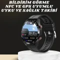 BUĞZ Akıllı Saat Amoled Ekran Metal Ve Deri Kordonlu Uyku ve Sağlık Takibi Titreşimli