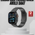 BUĞZ Akıllı Saat Arama Konuşma GPS ve NFC Özelliği 3 Kordonlu Amoled Ekran - BUĞZ