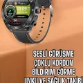 BUĞZ Akıllı Saat Bildirim Görme Sesli Görüşme Çoklu Kordon GPS Takibi
