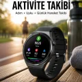 BUĞZ Akıllı Saat Bluetooth Bağlantılı Amoled Ekran Uyku ve Sağlık Takibi Yeni Nesil