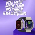  Akıllı Saat Bluetooth Bağlantılı Uyku ve Sağlık Takibi