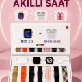 BUĞZ Akıllı Saat Bluetooth Kulaklık Hediyeli Bildirim Görme Sesli Görüşme Çoklu Kordon