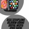 BUĞZ Akıllı Saat Çağrı Cevaplama Müzik Dinleme Plastik Kordon Mesaj Bildirimleri Yeni Seri