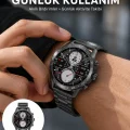 BUĞZ Akıllı Saat Çelik Kordon Çağrı Cevaplama Amoled Ekran Titreşimli Uyku ve Sağlık Takibi Yeni Nesil