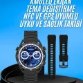 BUĞZ Akıllı Saat Çelik Kordonlu Amoled Ekran Android ve İOS Uyumlu Çağrı Cevaplayabilen Yeni Nesil - BUĞZ