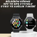  Akıllı Saat Çoklu Kordon Seçeneği Amoled Ekran Çok Fonksiyonlu Bluetooth Bağlantılı