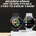  Akıllı Saat Çoklu Kordon Seçeneği Amoled Ekran Çok Fonksiyonlu Bluetooth Bağlantılı