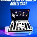  Akıllı Saat Çoklu Kordon Seçenekli Dokunmatik Ekran Nabız Sensörlü