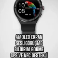 BUĞZ Akıllı Saat Dokunmatik Ekran Sesli Görüşme ve Bildirim Görme Sağlık Takibİ