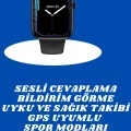 BUĞZ Akıllı Saat Nabız Ölçebilen Adımsayar Kalori Hesaplama Tema Değiştirme GPS Uyumlu - BUĞZ