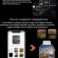 BUĞZ Akıllı Saat Siyah Sim Kartlı GPS Nabız Uyku Takip 1000-2000 mAh Batarya Deri Kordon