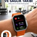 BUĞZ Akıllı Saat Unısex Zarif Görünümlü Titanyum Kasa Amoled Ekran Müzik Dinleme Yeni Nesil