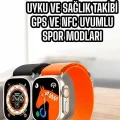  Akıllı Saat Uyku ve Spor Takibi Yeni Nesil Bluetooth Bağlantılı Amoled Ekran