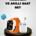 BUĞZ Akıllı Saat ve Kablosuz Kulaklık iOS Android Uyumlu Teknoloji Seti