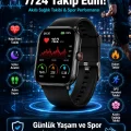 BUĞZ Akıllı Saat Wireless Şarj Yüksek Çözünürlüklü Müzik Dinleme Sesli Cevaplama Yeni Nesil