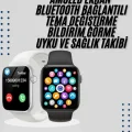  Akıllı Saat Yeni Nesil Android ve İOS Uyumlu Titreşim Modlu Alarm Kronometre