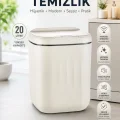 BUĞZ Akıllı Sensörlü 20 Litre Çöp Kovası Sessiz Kapaklı Modern Hijyenik Ev Tipi Çöp Kutusu