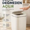 BUĞZ Akıllı Sensörlü 20 Litre Çöp Kovası Sessiz Kapaklı Modern Hijyenik Ev Tipi Çöp Kutusu