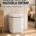 BUĞZ Akıllı Sensörlü 20 Litre Çöp Kovası Sessiz Kapaklı Modern Hijyenik Ev Tipi Çöp Kutusu