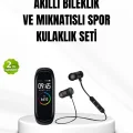 BUĞZ Akıllı Spor Bilekliği ve Gürültü Önleyici Bluetooth Kulaklık Seti