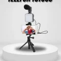  Akıllı Telefon Vlog Kiti Tripod Mini Mikrofonlu Telefon Tutucu