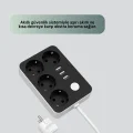BUĞZ Akım Korumalı 3 USB Portlu 4’lü Priz 4.1A Hızlı Şarj - Lisinya