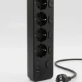 BUĞZ Akım Korumalı 4’lü Priz 2xusb 2xtype-c Çıkış Yüksek Gerilim Koruma Priz Çoğaltıcı