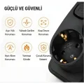 BUĞZ Akım Korumalı 5’li Priz 2xusb 2xtype-c Çıkış Akım Koruma Çoklu Priz Çoğaltıcı Anahtarlı Ftr-31 Siyah