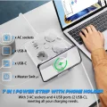BUĞZ Akım Korumalı Anahtarlı Priz - 3x Priz - 2x Usb - 2x Type-c - 2 Mt Kablo Hızlı Şarj Özellikli Siyah