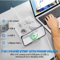 BUĞZ Akım Korumalı Anahtarlı Priz - 3x Priz - 2x Usb - 2x Type-c - 2 Mt Kablo Hızlı Şarj Özellikli Siyah
