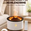 BUĞZ Alev Efektli Aromaterapi Difüzörü – 360 ml Su Hazneli, Sessiz ve Zaman Ayarlı Yeni Nesil