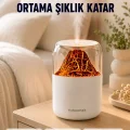 BUĞZ Alev Efektli Ultrasonik Uçucu Yağ Difüzörü 280ml Su Tanklı ve Sessiz Çalışma Özellikli