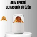 BUĞZ Alev Efektli Ultrasonik Uçucu Yağ Difüzörü 280ml Su Tanklı ve Sessiz Çalışma Özellikli