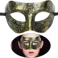 BUĞZ Altın Eskitme Yüz Maskesi - Antik Tarz Balo Maskesi