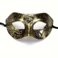 BUĞZ Altın Eskitme Yüz Maskesi - Antik Tarz Balo Maskesi
