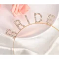  Altın Gold Renk Bekarlığa Veda Kristal Taş Bride Tacı İthal