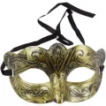  Altın Renk Eskitme Balo Maskesi – Venedik Tarzı Parti Maskesi