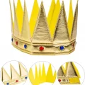 BUĞZ Altın Renk Eva Yumuşak Kral Kraliyet Tacı Yetişkin Çocuk Uyumlu 55 Cm