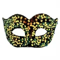  Altın Renk Pul Payet İşlemeli Balo Maskesi