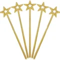  Altın Renk Yıldız Peri Asası Peri Değneği 34 cm 1 Adet