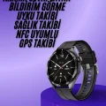 BUĞZ Amoled Ekran 3 Kordonlu Akıllı Saat 5.0 Bluetooth Bağlantılı Android ve İOS Uyumlu