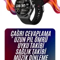 BUĞZ Amoled Ekran Akıllı Saat Üç Kordonlu İOS Android Uyumlu