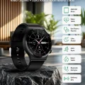 BUĞZ Amoled Ekran Metal Deri Silikon Kordonlu Uyku ve Sağlık Takibi