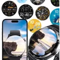 BUĞZ Amoled Ekran Metal Deri Silikon Kordonlu Uyku ve Sağlık Takibi