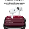 BUĞZ AMOLED Ekranlı Akıllı Saat | Nabız ve Uyku Takibi, GPS, Suya Dayanıklı, Siyah Silikon Kordon