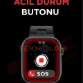 BUĞZ AMOLED ekranlı, sesli görüşme ve sağlık takip özelliklerine sahip, şık tasarımlı bir akıllı saat.