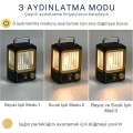 BUĞZ Ampul Solar Şarj Edilebilir 12 Led 1 Rustikli Led Kamp Lambası