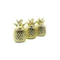 BUĞZ Ananas Tasarımlı Biblo - Mini Boy - Seramik - Parlak Altın - Dekoratif Süs