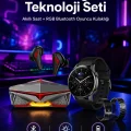 BUĞZ ANC Özellikli Bluetooth Kulaklık ve Amoled Ekran Akıllı Saat Uyku ve Sağlık Takibi Nabız Ölçer