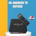BUĞZ Android TV Box 4K – 2GB RAM 16GB ROM, Kablosuz Wi-Fi Medya Oynatıcı